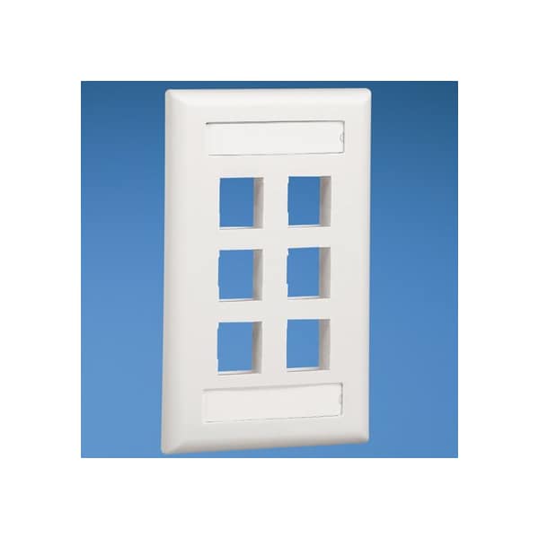 Flush Mount Screw-On Faceplates With Lab (10 Pack), 10PK